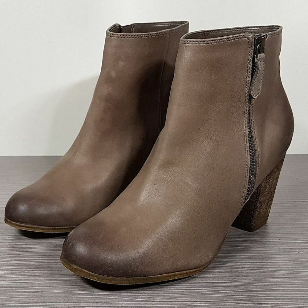 BP. 'Trolley' Ankle Bootie, Taupe Leather, Womens Size 5.5 & 7.5